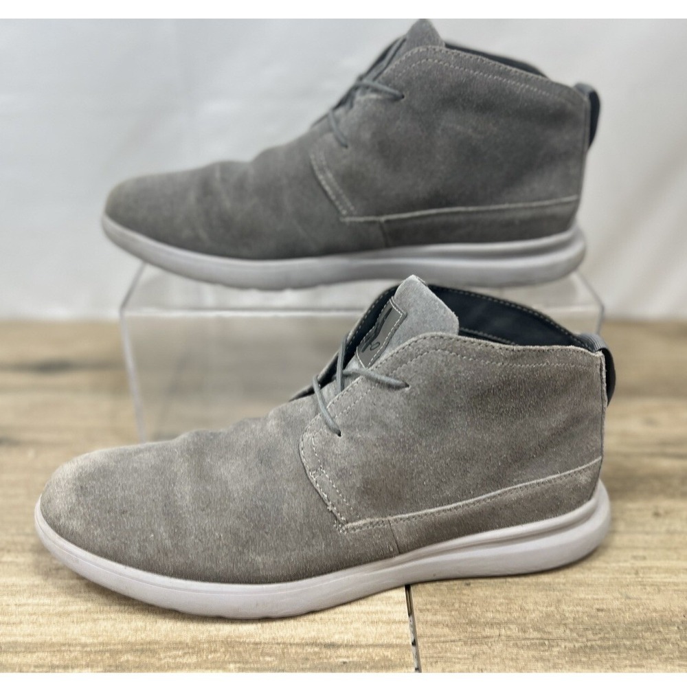Johnnie-O Chill Chukka Mens 11M Grey Suede Leather Desert Boots Lightweight EVA
